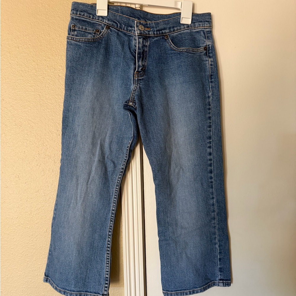 Classic Mid-Wash Straight Leg Jeans